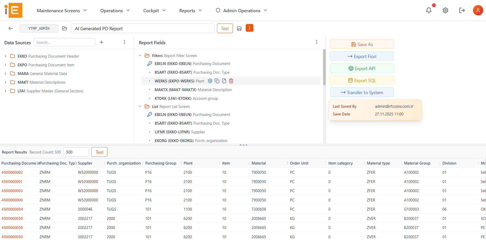 iDataEngine — AI generated report