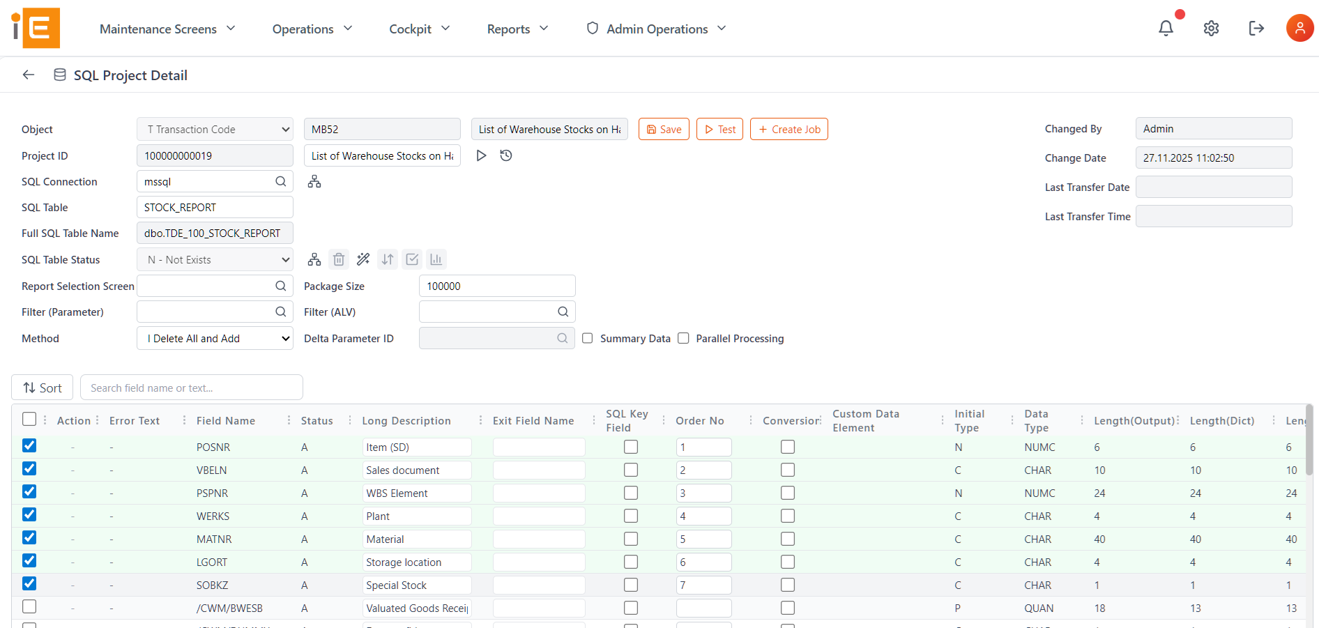iDataEngine — SQL transfer